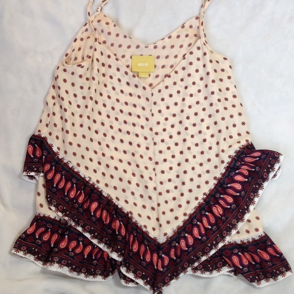 Anthropologie Tops - Maeve flowy spring sleeveless handkerchief top